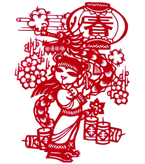 在阳光下成长--------------杨民兴(南安)高十一组【剪纸作品】