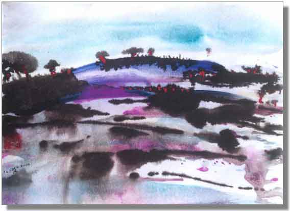 水彩画《静》------------陈小阔（南安）初81届【绘画作品】