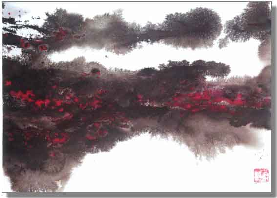 水彩画《水天一色》------陈小阔（南安）初81届【绘画作品】